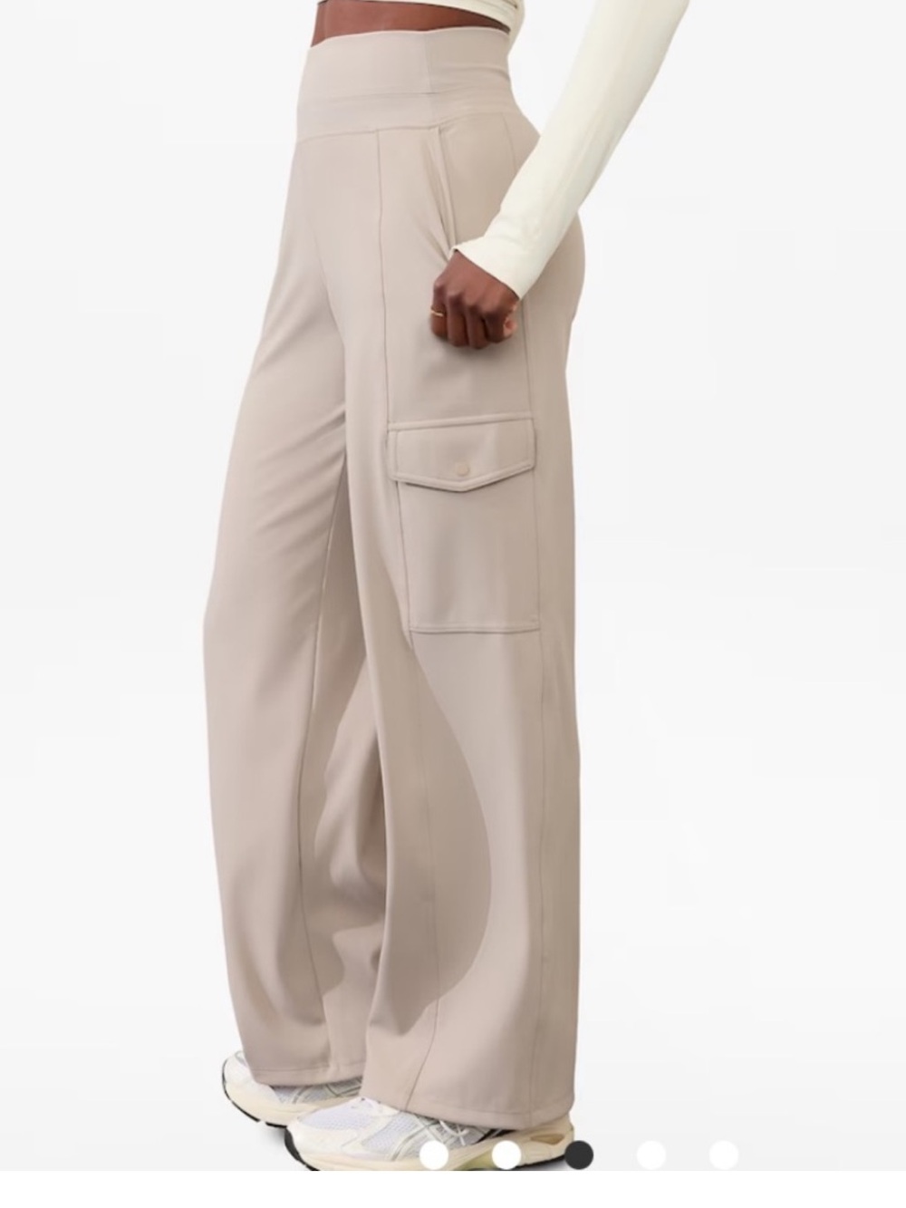 NWT! Athleta Venice Cargo Wide Leg Pant High Rise Taupe Sz.XS Casual Travel $119